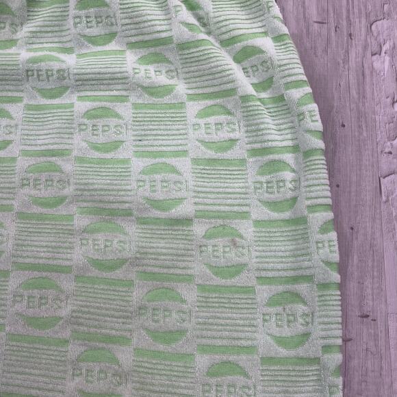 Forever 21 Green Pepsi Stretch Drawstring Pull On Pockets Terry Summer Skirt MED - Picture 5 of 10
